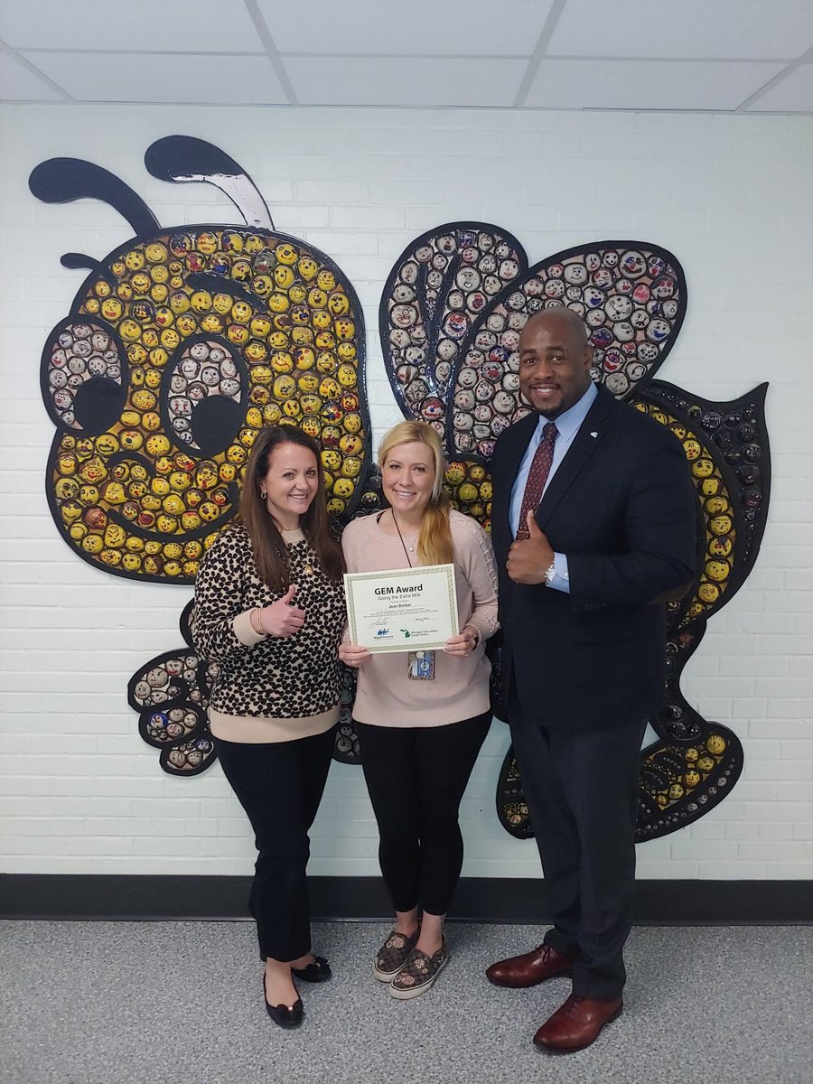 WWCSD's tweet photo. Congratulations to our March G.E.M. awardees Jean Barber (Schweitzer Elementary), Jeanie Down (Transportation), Larry Lyman (Wayne Memorial High School) and Julie Rave (Adams Middle School). Thank you for Going the Extra Mile! https://t.co/qF5GFgimbb