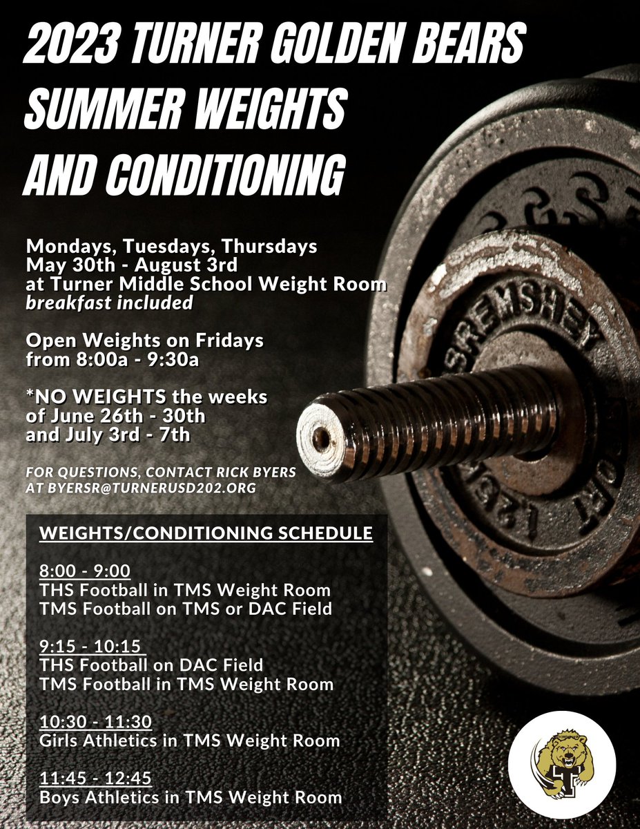 Let's go Bears, time to get Bigger, Faster, Stronger! #Clawsup