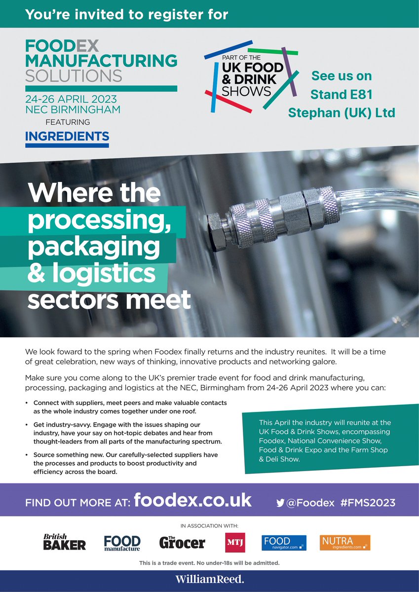 uk_stephanltd's tweet photo. Not long now, who's coming to see us? Stand E81! https://t.co/0nXf4OGQVu
