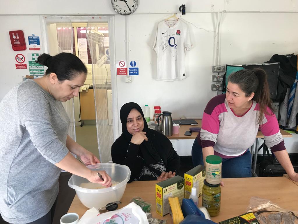 Making falafal with friends at Thursdays Well being session. Well being is.... sharing our skills. ❤️