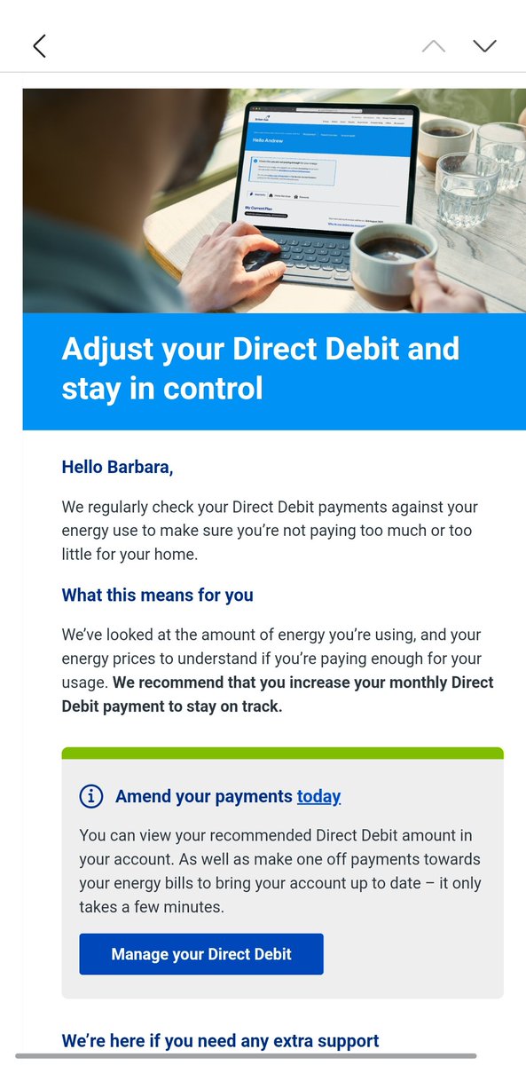 galeb80's tweet photo. So @BritishGas I get an email recommending I increase my monthly payments. I look on line at my #BritishGas account which says I'm paying too much! Sort yourselves out😡 #Sakes https://t.co/qas0MGgdSs