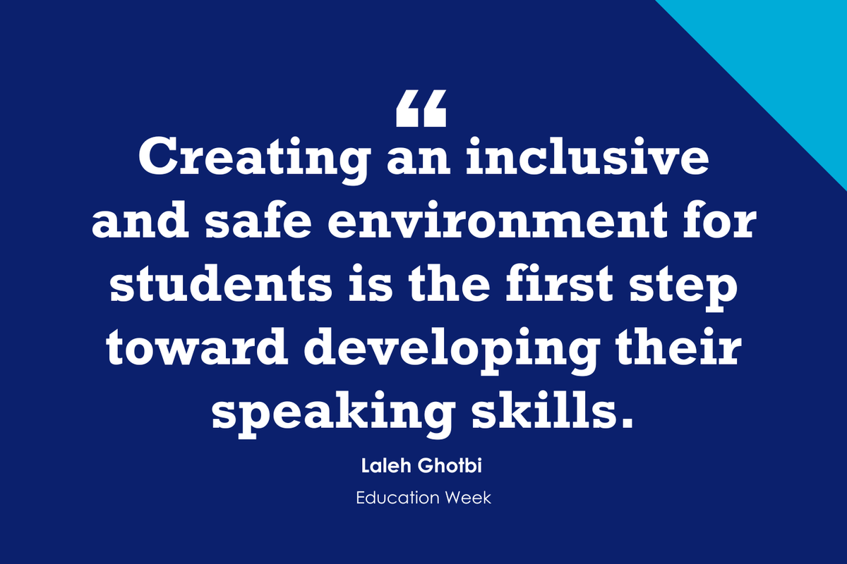 "Tips for Encouraging English-Learners to Practice Speaking" is NEW <a href="/educationweek/">Education Week</a> post with <a href="/Laleh114000/">Laleh</a> edweek.org/teaching-learn…