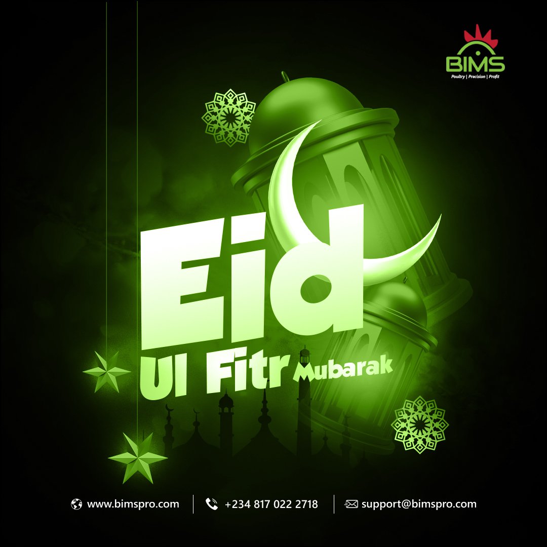 Bimspro_'s tweet photo. Eid el-Fitr
May this joyous occasion bring peace,prosperity and happiness to you and your loved ones.

#Eid #EidUlFitr #BIMS #broiler #poultry #profit #sales #agfintech #agritech #agric #Reels #food #chicken #farm #farmer #fao https://t.co/6FevovRFf4
