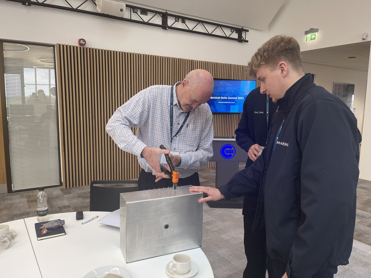 spikeisfoo's tweet photo. So good to see everyone getting stuck into a few hand skills activities run by our #apprentices at #MarshallSkillsSummit 

@BAESystemsplc @MakeUK_ @Bombardier @CranfieldUni https://t.co/N47Cyw5ce5
