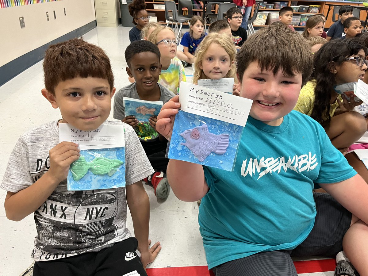 KeithArtRoom's tweet photo. 2nd graders got to take home their pet fish this week!
@CFISDKeith @CFISD_FineArts @CFISDArt @SchoolArts @TxArtEd #ThisIsKeith #CFISDcreates #cfisdspirit #mustmakemon #k12artchat https://t.co/5cw9zQD4zB