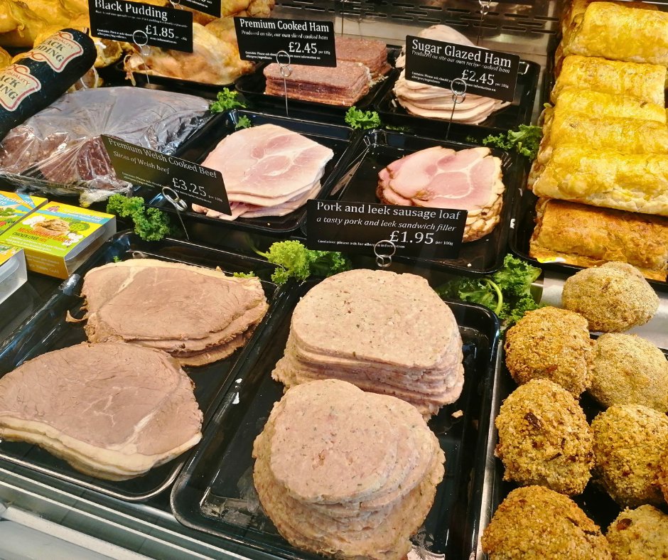 EdwardsofConwy's tweet photo. Spot the NEW Deli product? Pork Sausage Loaf...our award winning sausage meat with a blend of herbs, rolled in breadcrumbs, baked until golden & thinly sliced, a perfect tasty sandwich filler!
#EdwardsOfConwy #ProperButcherAndDeli #40Years https://t.co/uCIUQ0DfTq