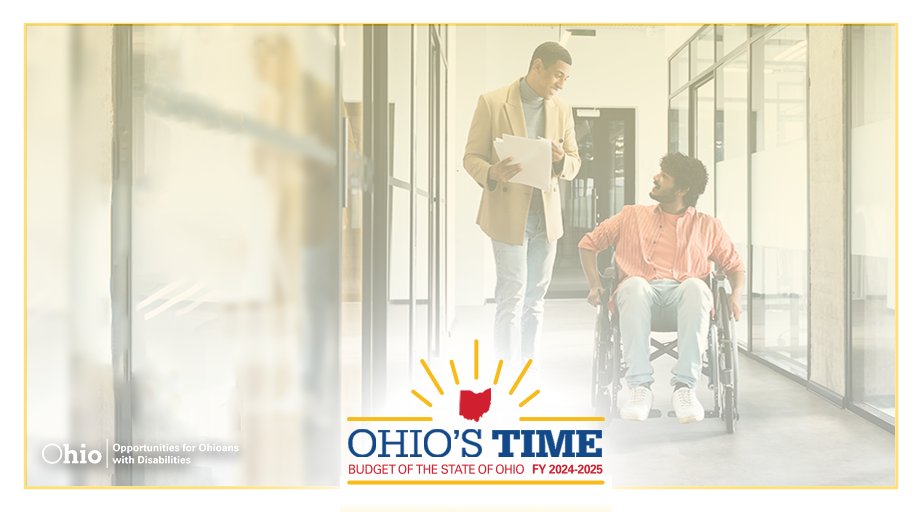 OhioOOD's tweet photo. As @GovMikeDeWine & @LtGovHusted continue to bring in-demand jobs to Ohio, their Executive Budget will allow OOD to increase support to Ohioans with disabilities so that they can attain credentials, including degrees, certificates & licensures. https://t.co/OcjuQhyiJv
#OhiosTime https://t.co/b62FBGxyAT
