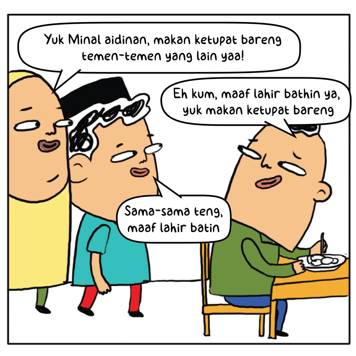 kumparan's tweet photo. Cung yang lebaran tahun ini gagal mudik karena keadaan! ☝️
Selamat merayakan Lebaran dari jauh, semoga kamu bisa pulang ke keluarga di tahun depan!
#berkahbersama #komikkumparan #creative #postr #collab #ramadhan https://t.co/H6isiFicLV