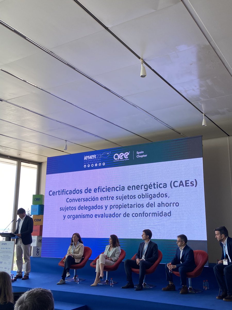 💡Estamos en la recta final, la Sesión mesa redonda: Certificados de eficiencia energética (CAEs), cerrará el #iener23