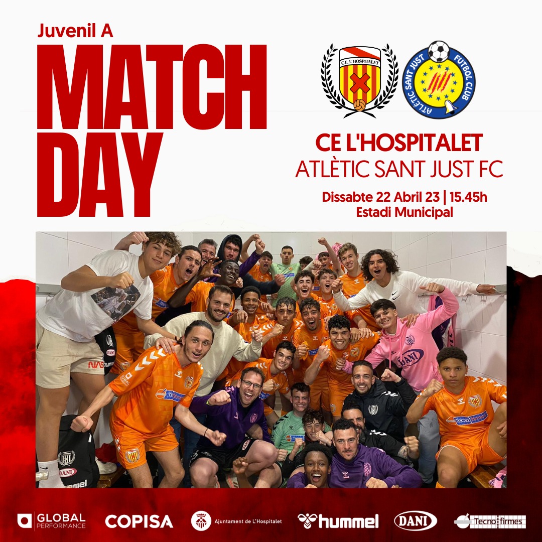 CELHFutbolBase's tweet photo. ❗️Si ha ha algun partit que aquest cap de setmana no ens podem perdre és el del Juvenil A!

💪En plena lluita per l'ascens a Lliga Nacional, primera de les 5 finals que tenim!

📌Aquest dissabte (15.45 h), tothom a l'Estadi! 🙌Tots som Juvenil A! 

#SomhiHospi #SomFutur⚪️❤️ https://t.co/MZPxSD0pzD
