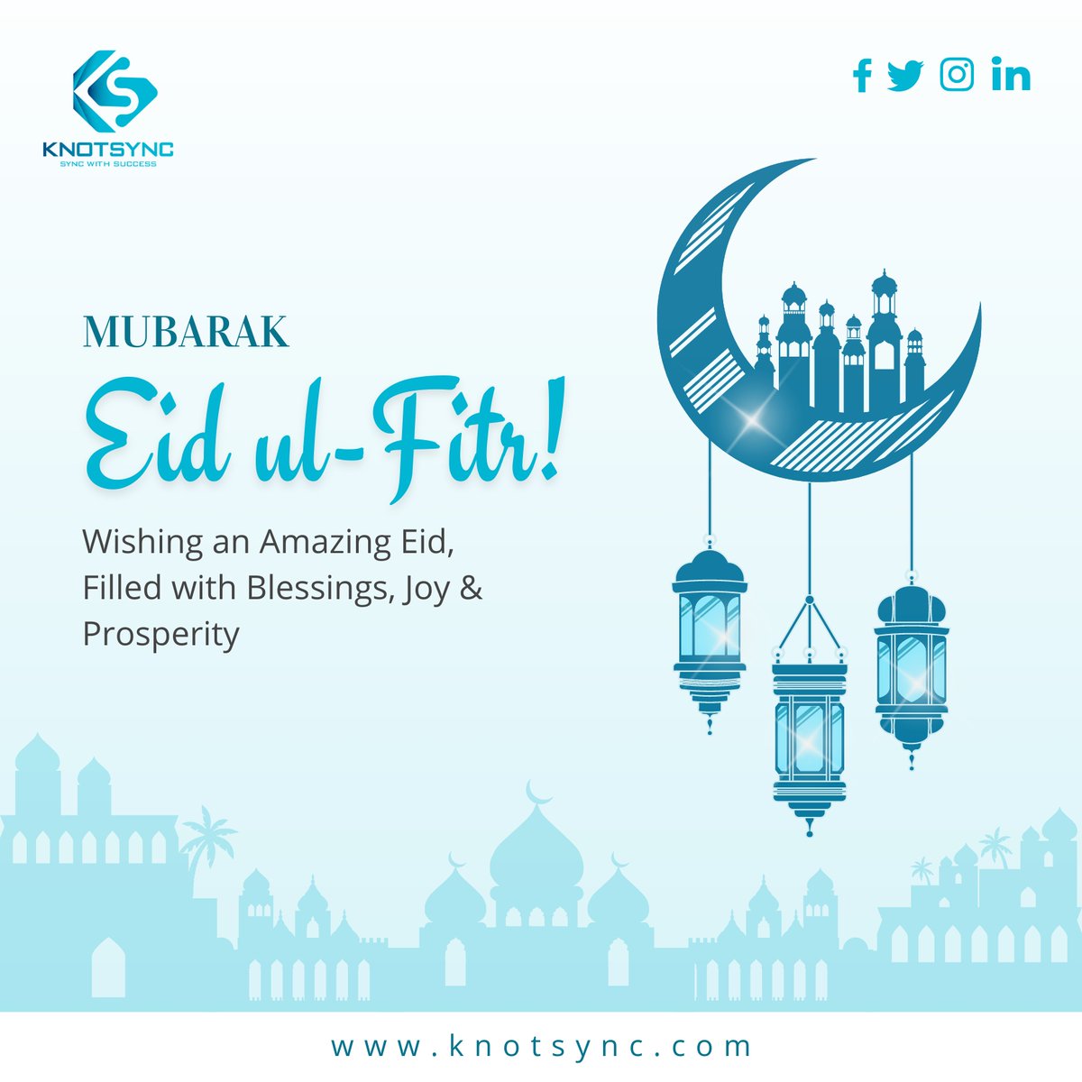 Knotsync's tweet photo. May this Eid be a new beginning of greater prosperity, success, and happiness in your life?
Have a wonderful Eid celebration!
.
#knotsync #eid #ramadan #eidmubarak #islam #EidAlFitr #eidmubarak2023 #Eid #eidulfitr2023 #webdevelopmentuk #webdesignerUK https://t.co/jvuKPzRnDK