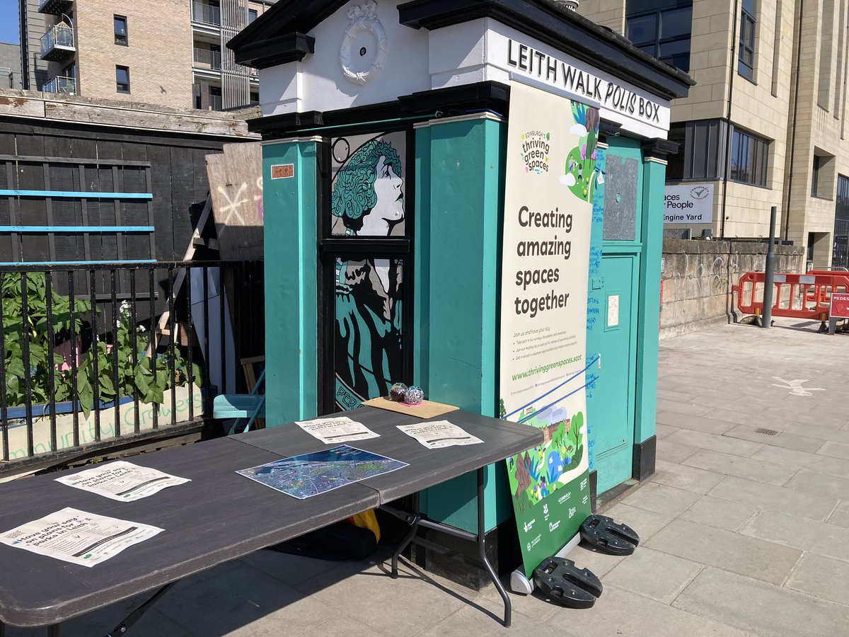 Come along to <a href="/Leithpolicebox/">leithwalkpolicebox</a> today to talk with us about plans for parks in Leith! 🌿

We’re here till 3pm 🌱

#EdinburghNatureNetwork

<a href="/Edinburgh_CC/">The City of Edinburgh Council</a>