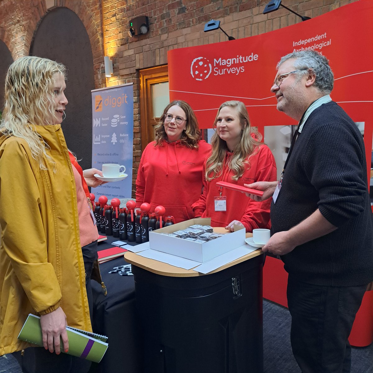 Delegates at #cifa2023 in conversation with exhibitors <a href="/MagSurveys/">Magnitude Surveys</a>