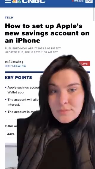 CNBC On Twitter Apple Now Offers A Savings Account Administered Through Its IPhone App That 