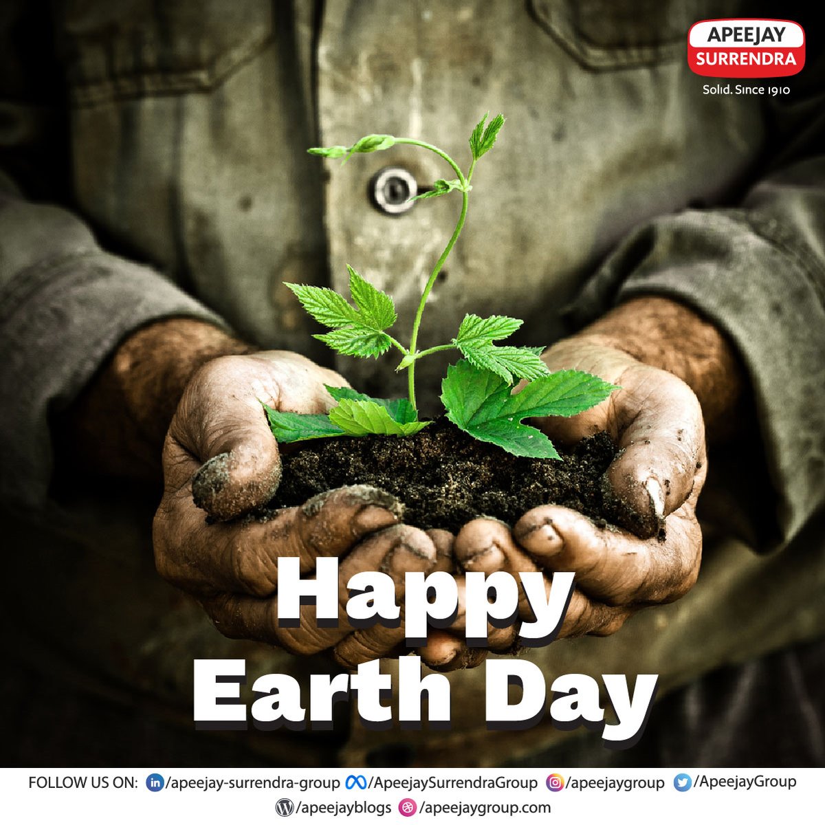 ApeejayGroup's tweet photo. Never doubt that a small group of thoughtful, committed citizens can change the world; indeed, it is the only thing that ever has. Margaret Mead.
Happy Earth Day.
#apeejay #apeejaygroup #EarthDay #WorldEarthDay #saveplanet #SaveEarthSaveUs #InvestInOurPlanet #EndPlasticPollution https://t.co/VfUa1kBZJE
