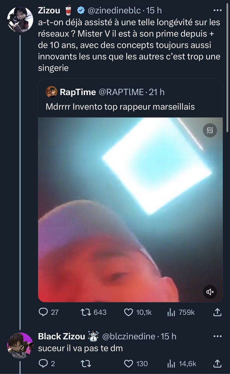 zinedineblc's tweet photo. xppptddrr même Mister V s’est fait avoir par ma schizophrènie, personne n’y échappera 😈😈 https://t.co/qIv0a5Kjsd