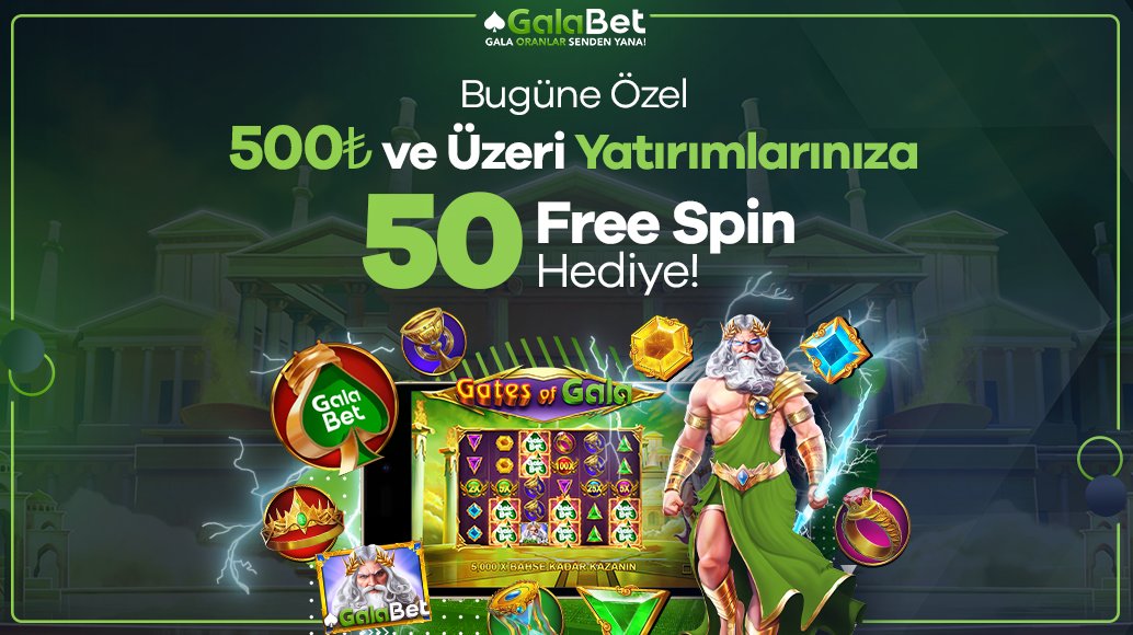 50 Free Spin Hediye🎁

⚡️Bugüne özel 500₺ ve üzeri yatırımlarınıza Gates of Gala oyununda geçerli 50 Free Spin hediye sizlerle!

Detaylar için tıklayınız: galalink.io/sosyal 📲

♠️ Gala, Oranlar Senden Yana!