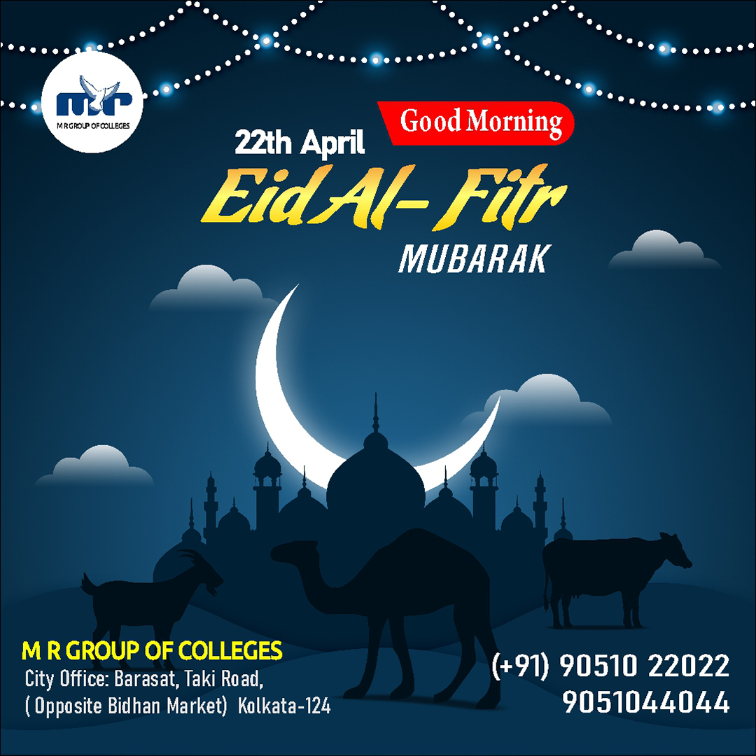 MRKnowledgeCamp's tweet photo. May Allah bless all of us on this auspicious day. M R Group of Colleges Wishes All A Very Happy Eid-ul-Fitr 2023!

#mrgroupofcolleges #bestbedinstituteinkolkata #topnursingcollegeinwestbengal #bestpharmacycollegeinwestbengal #mrknowledgecampus #eid_al_fitr_2023 #eid_ul_fitr_2023 https://t.co/X7L4nBxK5h