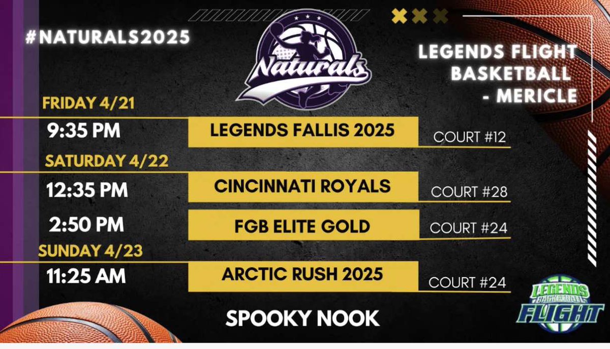 Schedule for this weekend in Cincinnati, OH!
<a href="/TheNaturals2025/">The Naturals</a>