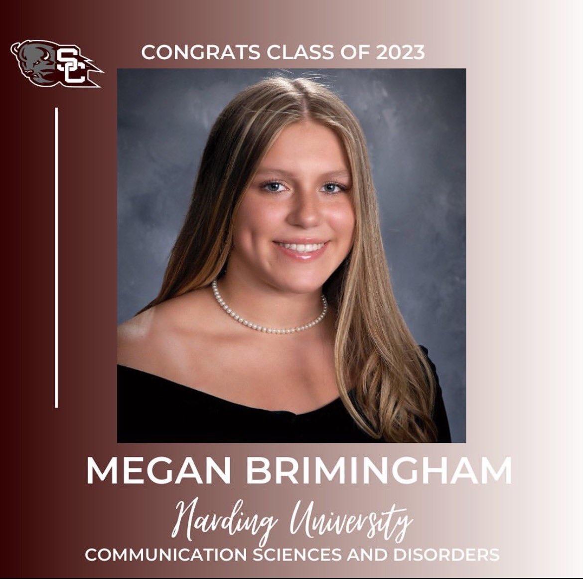 toja94's tweet photo. So excited for Megan to continue her education at Harding University. Staying a Bison! https://t.co/OBpd6t1Oap