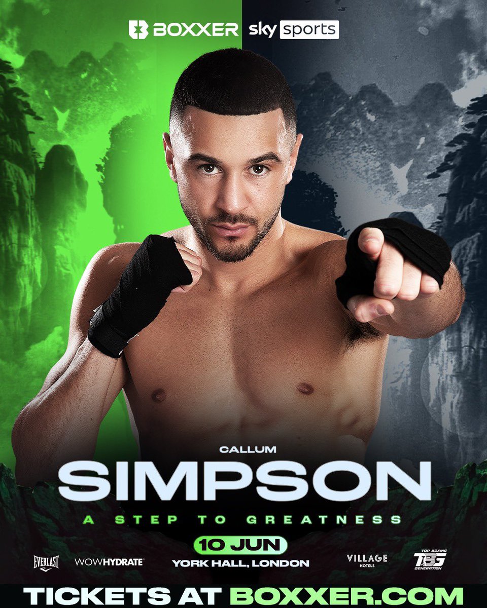 CallumSimpson9's tweet photo. Fight Date‼️

We go again…….

🗓️ June 10th
📍York Hall London 

Tickets will sell out very soon so grab your tickets on the below link ASAP 🥊

https://t.co/cXLINCEyAk

@boxxer | @benjshalom | @skysportsboxing | @KevinMaree | @BarnsleyFC | 10.06.23 | York Hall, London https://t.co/W6BGQiMKXl