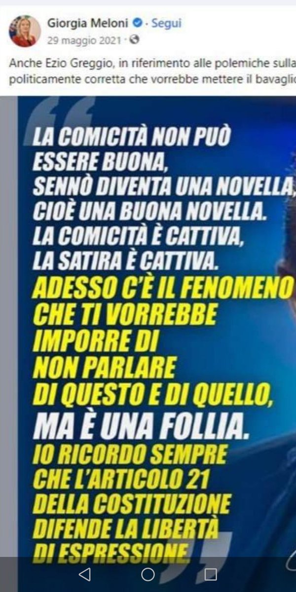 Maofam2's tweet photo. @matteosalvinimi Te le ricordi le parole della Melonuccia tua??! 😜😁😁 https://t.co/htxN1YD4WR