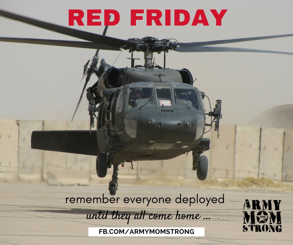 ArmyMomStrong's tweet photo. Rock your RED! Red Friday - Remember Everyone Deployed.
God Bless America, land of the FREE! ๐บ๐ธLet's be thankful for all military service members.
Pray for our nation and troops.
Faith, family, freedom, and truth.
#redfriday #armymomstrong https://t.co/OBfDVmHHwN