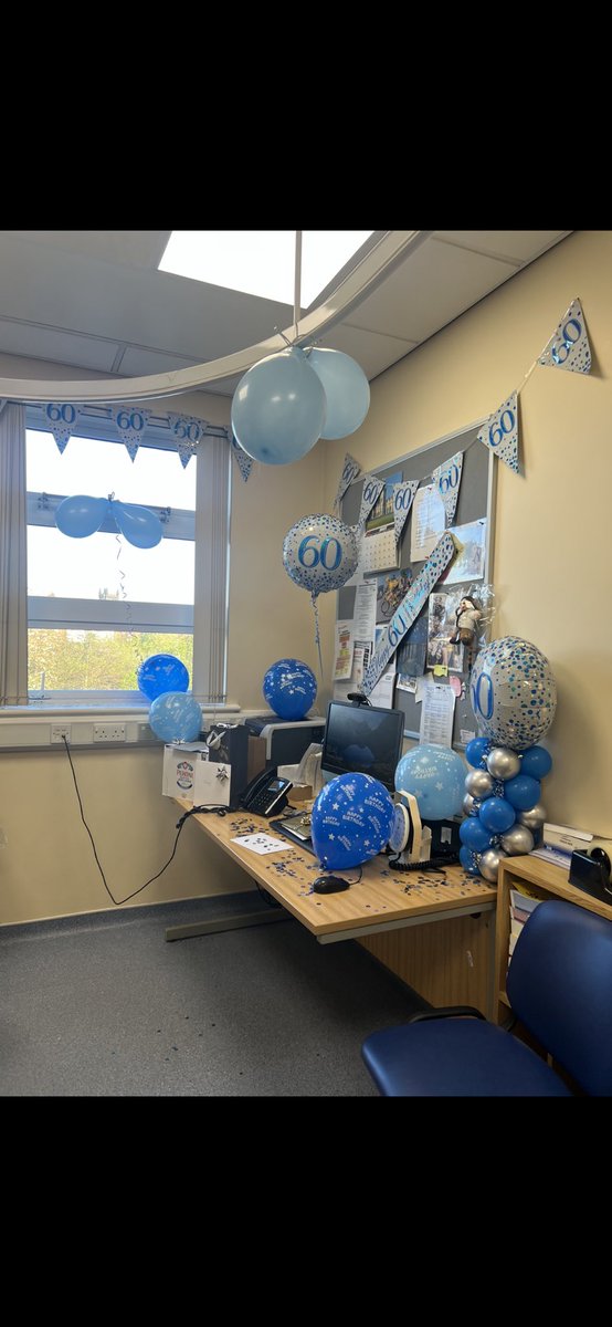 Dr Adcock’s last working day today, before he hits the big 60! Happy 60th birthday 🎉 ( on Weds ) Doesn’t look a day over 59! 😉 Lots of love & best wishes from all your Armley Medical family. 🥳🥳