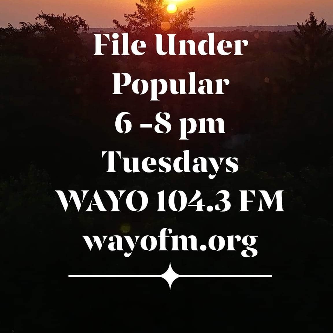 Tuesday, 25 April 6pm EDT, tune in to File Under Popular on WAYO 104.3 FM and wayofm.org to stream. A tribute to Zeppi who sadly passed away last month. Music by and featuring Zeppi, as well as tracks we listened to in our youth. Rest easy, my friend. <a href="/wayoradio/">WAYO 104.3 FM</a>