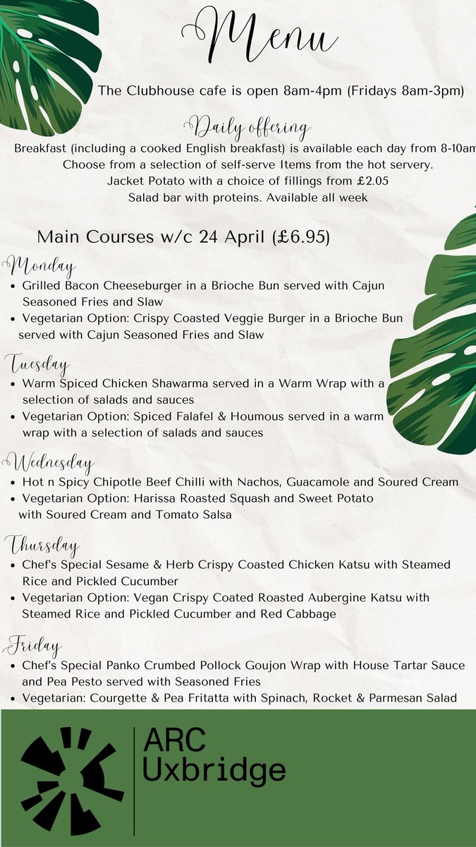 @HillingdonHour So sorry that I was unable to make the #HillingdonHour last night. 

The menu has been amazing... there is a daily cooked breakfast offering and then amazing recipes for lunches too. 

Take a look at this: