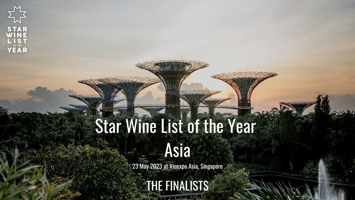 StarWineList's tweet photo. On 23 May 2023, #StarWineList will celebrate the best wine lists in #Asia, and the teams behind them, during @vinexposium Asia in #Singapore. The venues fighting for Gold Stars in several categories have now been revealed: https://t.co/HwIyb975p8 ⭐️

#starwinelistasia #wine #somm https://t.co/6XxAEc21kh