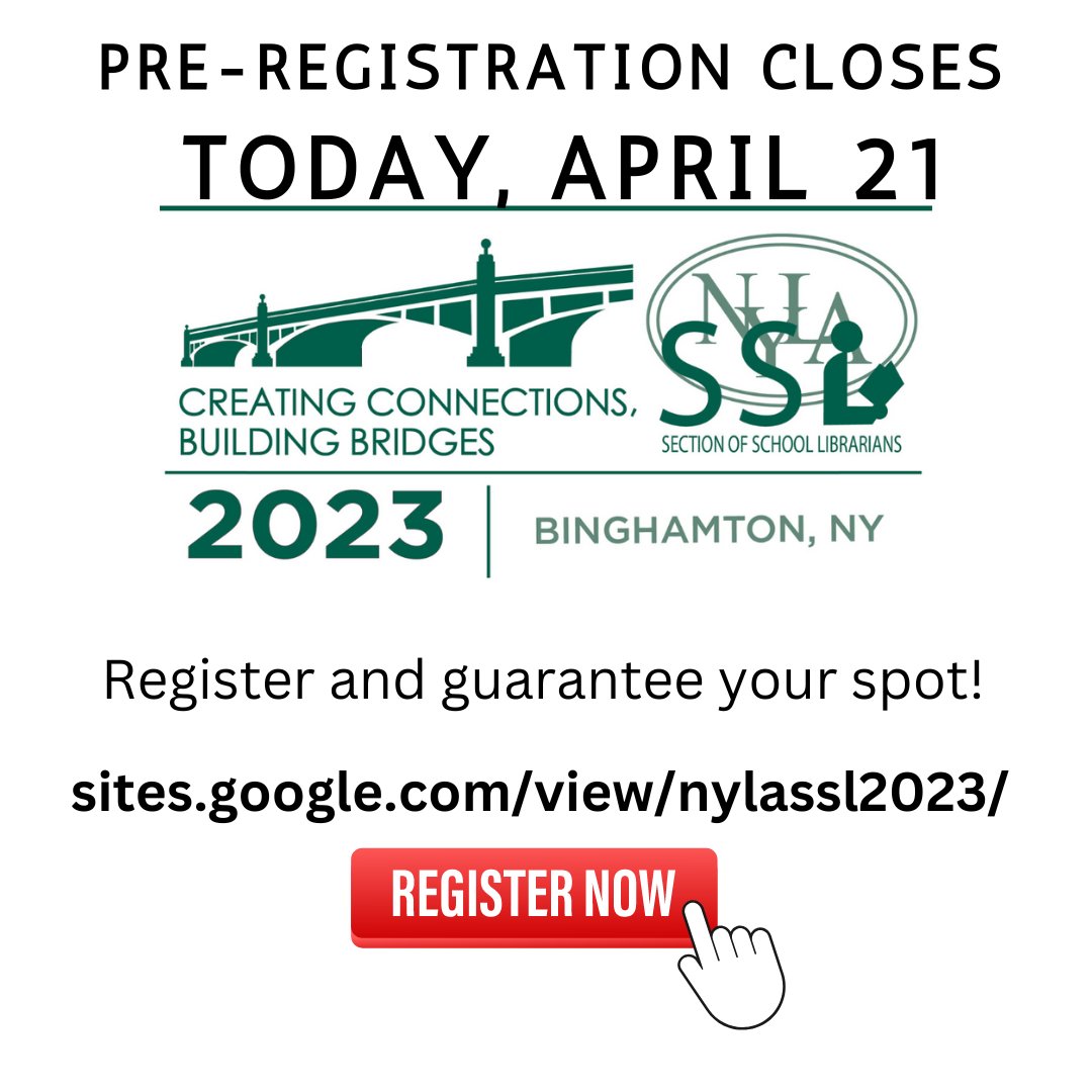 Pre-Registration ends TODAY! #LeadOutLoud #nylasslconference2023 #NYLA #nylassl sites.google.com/view/nylassl20…