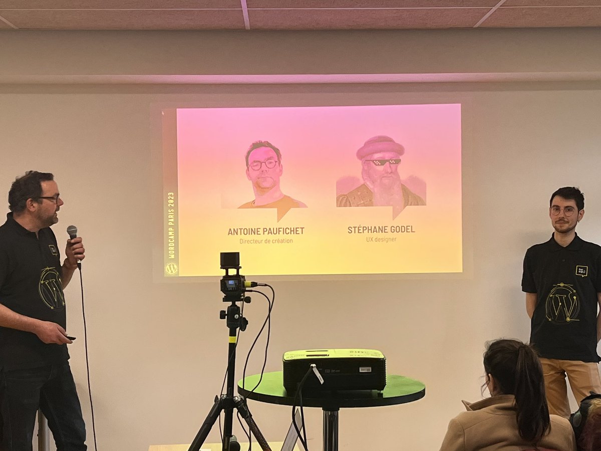 🗣️ « Johannes, #UX kit Gutenberg Ready » Stéphane &amp; <a href="/antoinepof/">Antoine Paufichet</a> nous présentent le guide de wireframes créé par leur soin, disponible en open source sur Figma 🙌 <a href="/WordCampParis/">WordCamp Paris</a>