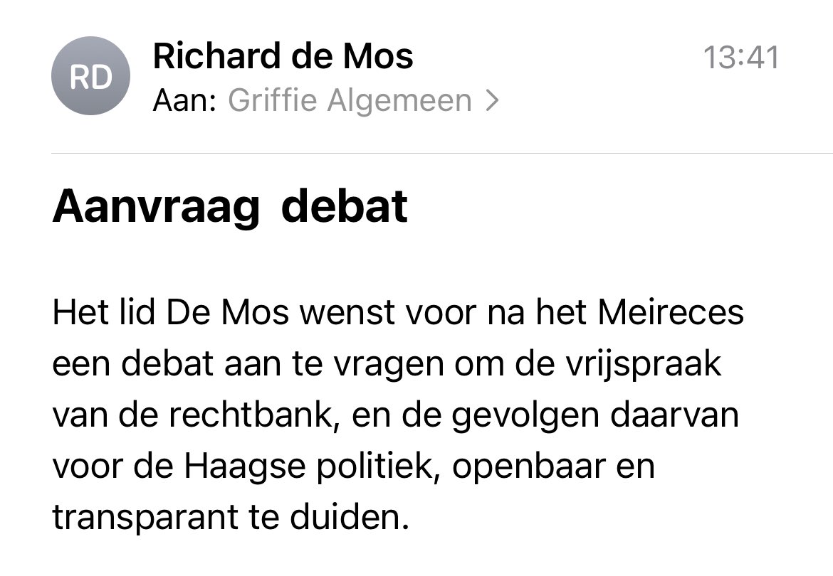 Zojuist debat aangevraagd in #raad070