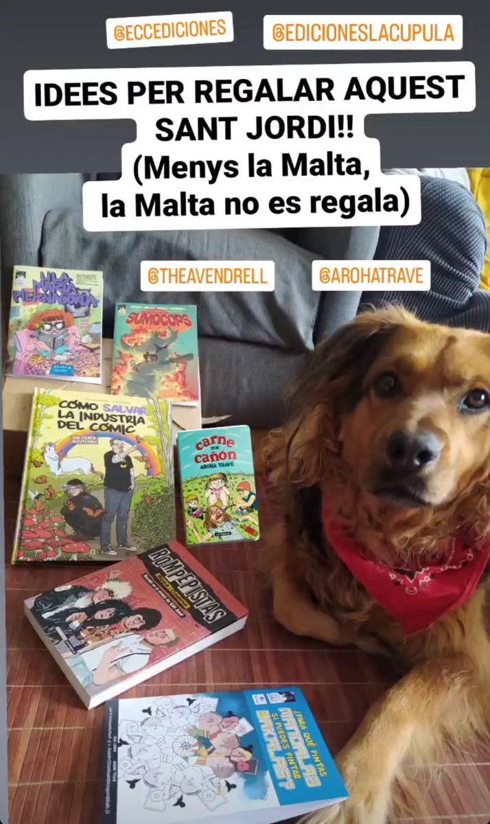 larosa_codina's tweet photo. Si encara no sabeu què regalar per Sant Jordi... Regala els nostres còmics!
@TheAVendrell @eccediciones @LaCupulaComic #puscomix https://t.co/JPuNsIVmSH