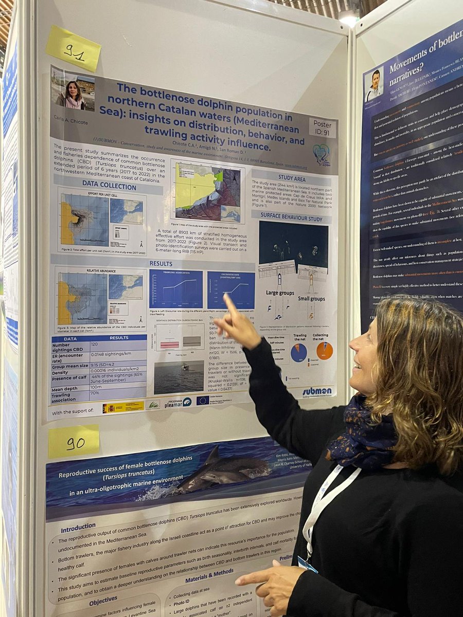 We also presented a poster with the results of a 5 years survey of northern Catalan waters  #bottlenose #dolphin population #COSTtERA 🐬

#Pleamar #FEMP #ProyectosFB @mitecogob @FBiodiversidad #ECSConference2023 #ECS2023 @EuroCetSoc