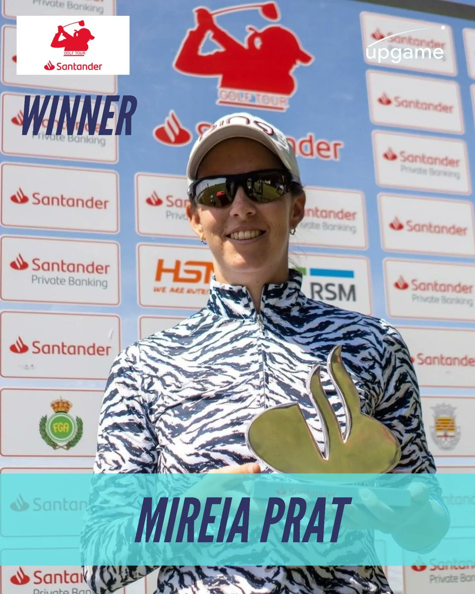 upgame_golf's tweet photo. Upgame Client Mireia Prat @mireiaprat1 achieves her fifth victory on the Santander Golf Tour, after a final round of 66! https://t.co/RzmLvU9DsF