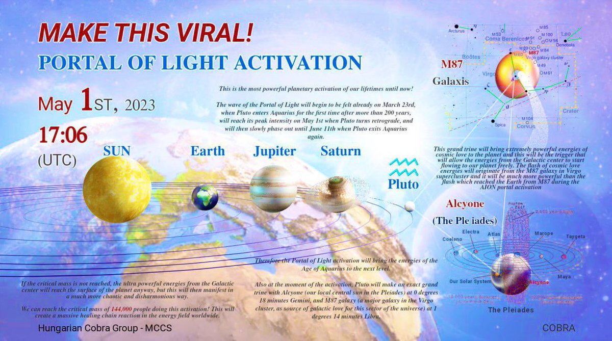771starseed's tweet photo. The incoming energy will accelerate our spiritual growth, and will assist in the removal of the remaining darkness.

In short, there is a huge, very powerful cosmic cycle ending just before May 1st and this will be additional push to make this the most powerful activation so far. https://t.co/YhdMkJvwjU