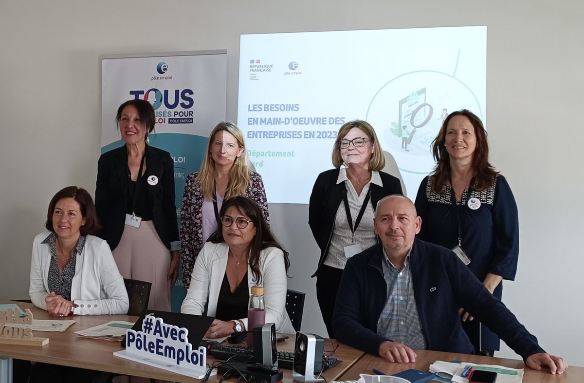 Présentation des résultats de l’enquête #BMO besoins en main-d’oeuvre @pole_emploi #Gard 
👉 33100 Intensions ↗️ 2,7%
👉 53% des projets non #saisonniers 
<a href="/GaillardGilles2/">Gaillard Gilles</a> <a href="/Prefet30/">Préfet du Gard</a> <a href="/RadiaBarbach/">Radia Barbach</a> <a href="/lehoux_lyne/">Lyne Lehoux</a>