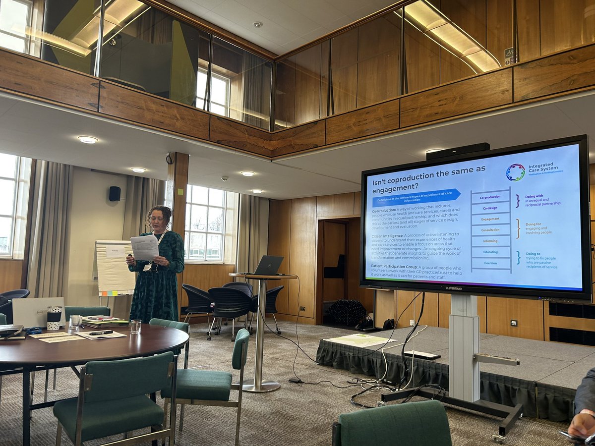 rosa_waddingham's tweet image. Listening to @CapstickKarla at the start of our @Notts_ICS Quality event reminding us why we should start with people and co-production #togetherwearenotts