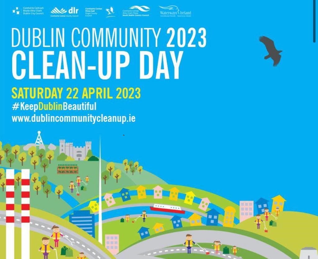 #DublinCommunityClean-UPDay2023 Sat 22 Apr.  See: dublincommunitycleanup.ie Proudly supported by @DubCityCouncil.  @RayMcAdam @janice_boylan @nialring @JoeCostelloIE @ChristyBurkGE20 @JanetPHorner #communityengagement #publicrealm keepdublintidy #keepdublinbeautiful #civicpride