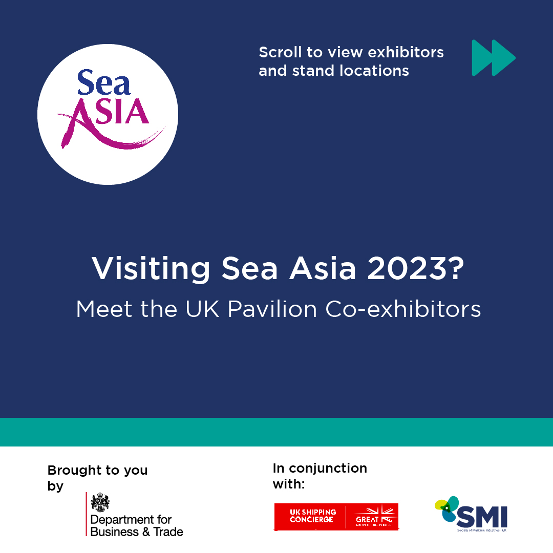 SocMaritimeInd's tweet photo. Visiting #SeaAsia2023 next week? Join us at the UK Pavilion B2-A21! SMI will be represented at the event by @Helen_SMI_  along with representatives from @biztradegovuk &amp; @UKShipConcierge. Come and meet us!
Many of our co-exhibitors are listed below! https://t.co/ODFA3WXlNX