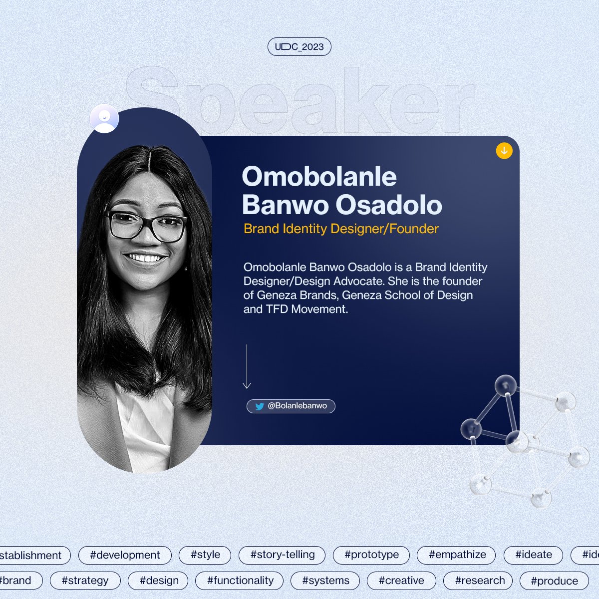 dennis_kanife's tweet photo. So earlier today, I decided to hop on the fun challenge by creating something nice for @untitledsgnrs conference. I randomly picked @uxderrick @BolanleBanwo and @stephanieorkuma for it. 
Let me know what you think about it.

#UDChallenge #UDC2023 https://t.co/rUh4sW2b7X
