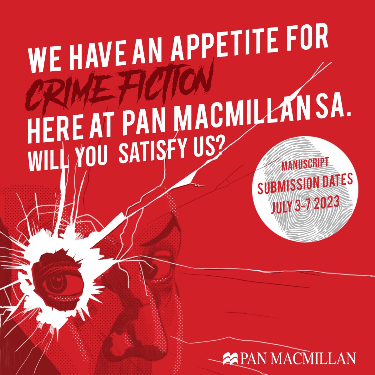 PanMacmillanSA's tweet photo. Crime fiction, thriller and mystery writers, your time is coming… 

https://t.co/nPg7g0ExfI https://t.co/TMLKBELqeV