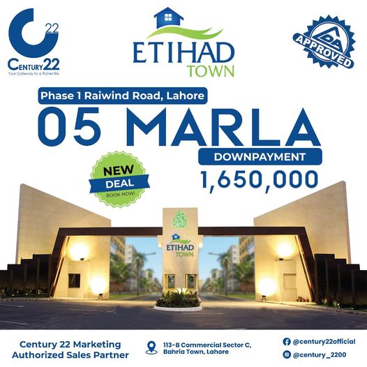 century2200's tweet photo. Now u have your own house.
NEW DEAL LAUNCHED
ETIHAD TOWN (Phase 1) Raiwind Road, Lahore.
• 5 Marla RESIDENTIAL PLOTS.
Don't Hesitate, to contact us any time....
#EtihadTown #soulfulliving #land #peaceandserenity #anewlifestyle #spiritualliving #5marla #10marla #staytuned https://t.co/6kxdFMJX8r