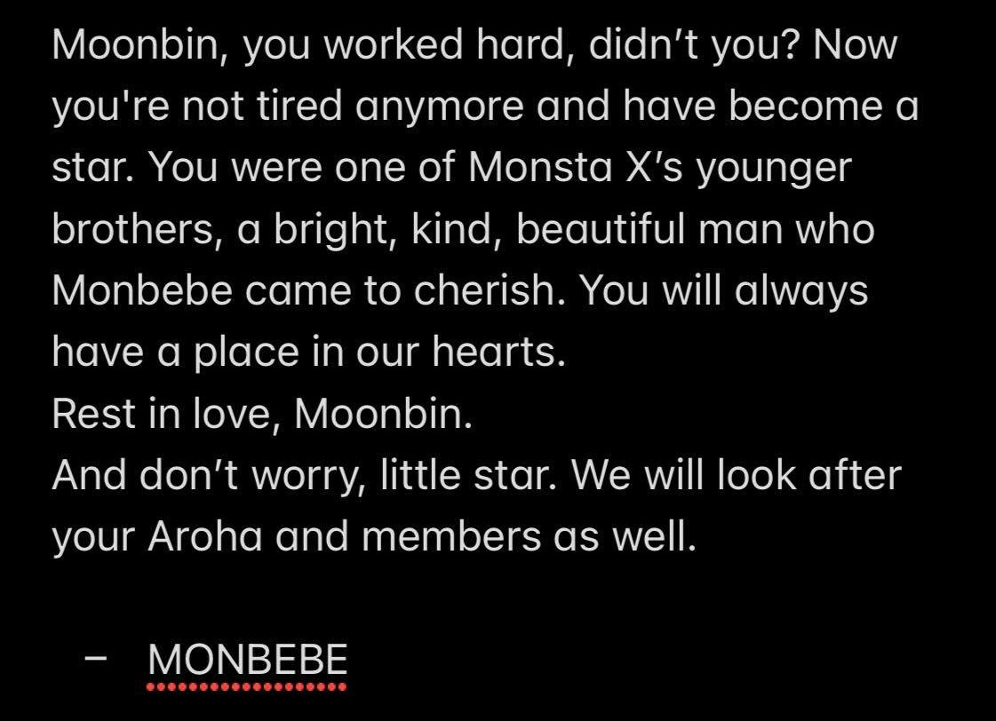 worldwide_mx's tweet photo. With @fashionbebe514 admins, thanks to @EunwooGlobalFS, flower bouquets, with a note, for Moonbin were delivered under Fantagio’s building in the name of Monbebe.
We send our love and thoughts and prayers to Moonbin's family and friends, and Aroha. 

Rest in love, Moonbin. https://t.co/R5zH8dsMlM