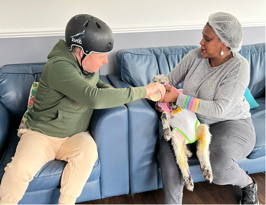 We love our animals <a href="/HorizonHomes/">Horizon Healthcare Homes</a>. Colin absolutely loved bottle feeding this little beauty😍