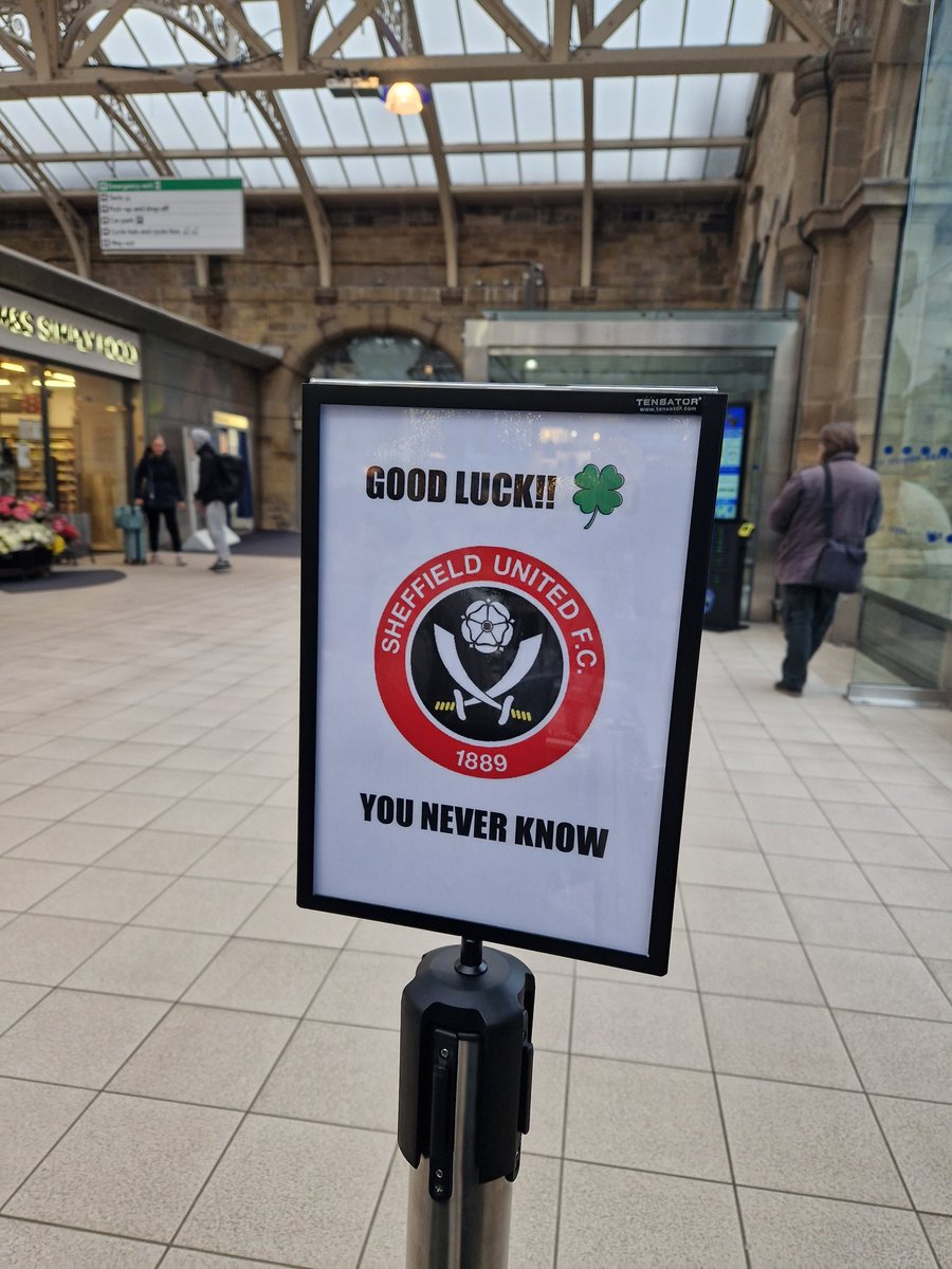 Sheffield railway station today #COYRAWW #twitterblades