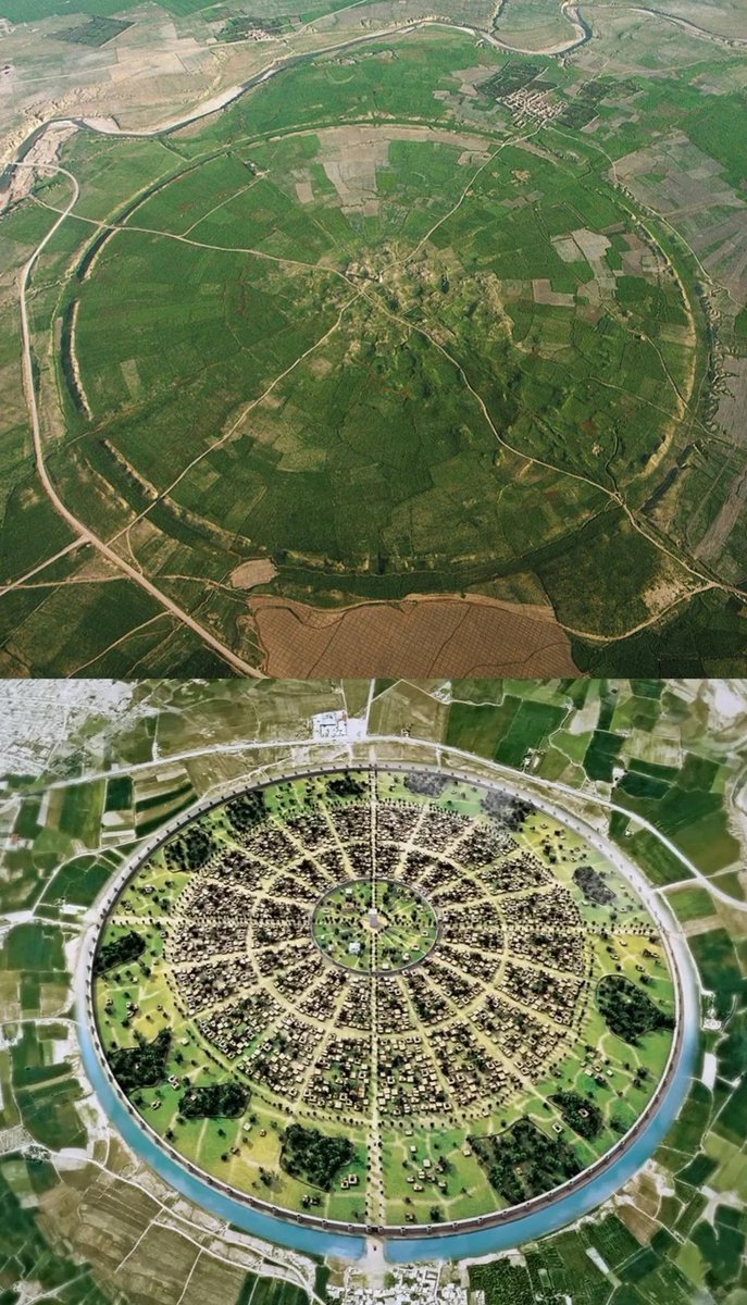 A reconstruction of the Sasanian circular capital city of Gõr in Iran. 

Built by King Ardashir (c. 180 - 242 CE), the founder of the Sassanid Empire, it hada perfect circular plan of 1,950m in diameter.

📷G. Gerster

#Classics #Persian #Iran #Archaeology #Architecture #History