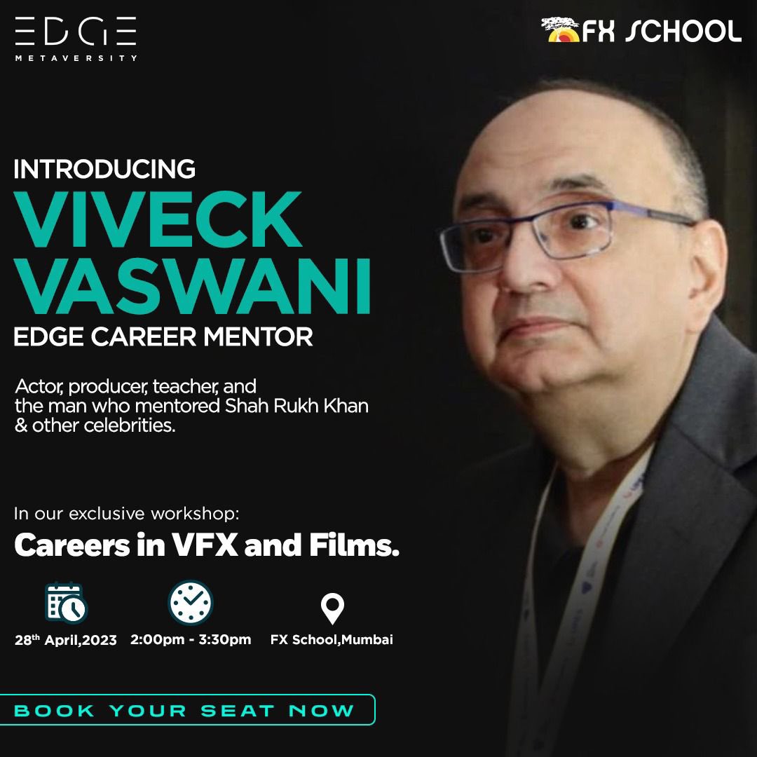 FanViveck's tweet image. Come and explore your options of careers in film, documentary, adfilms, vfx, and a host of choices that you didn’t even imagine!!! @EdgeMetaversity @nalinmehta @cbarunkumar 👍👍👍